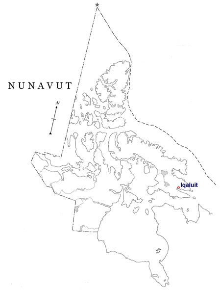 map of Nunavut