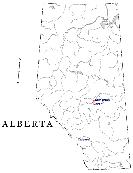 carte de Alberta
