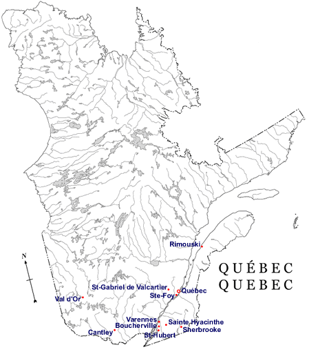 carte de Québec